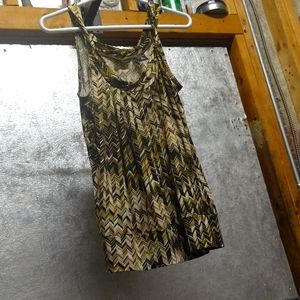 NEW YORK & COMPANY XL browns and green and black